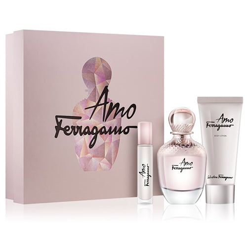 Amo By Ferragamo 100ML + Mini + 100ML Body Lotion