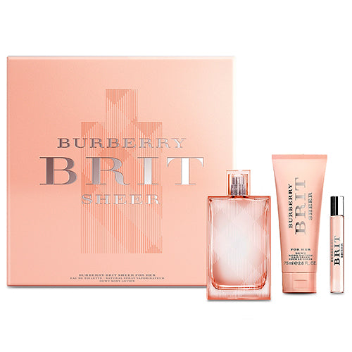 Burberrr Brit Sheer 100ml + 75ML Body Lotion + 7.5ML EDT