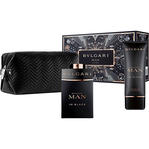 Bvlgari Man In Black 100ML EDP + 100ML After Shave + Pouch