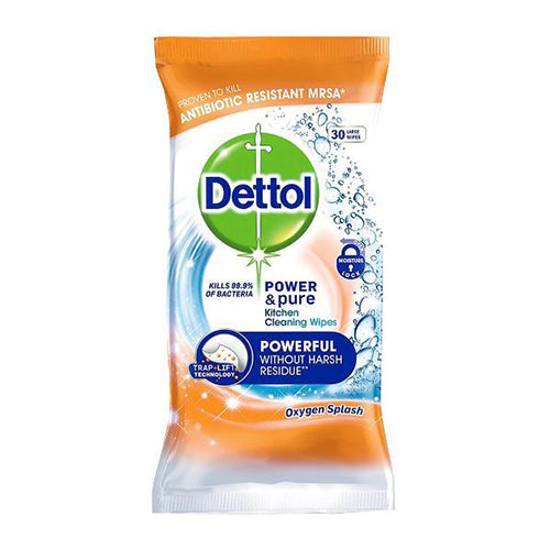 Detol Power & Pure Kitchen Wipes 30 Pack