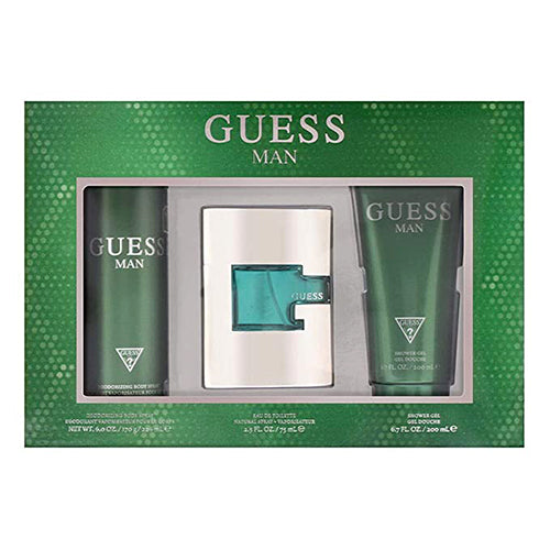 Guess Men 75ML EDT + 200ML shower Gel + 180ML Body Spray