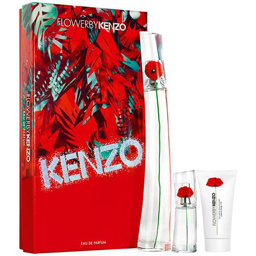 Kenzo Flowers 100ml EDP + 75ML Body Lotion + 15ml EDP